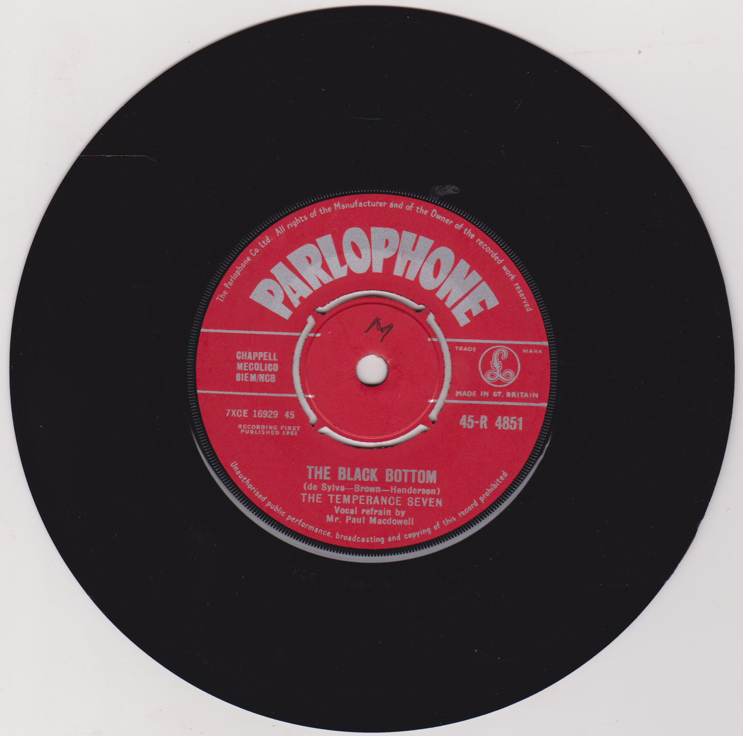 The Temperance Seven – The Charleston (Parlophone 1961) 7" vinyl single VG/-