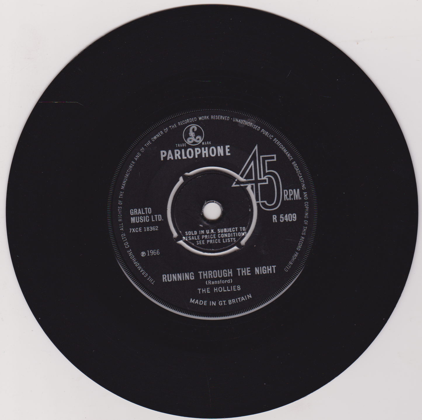 The Hollies – I Can't Let Go (Parlophone 1966) 7" vinyl single VG/-
