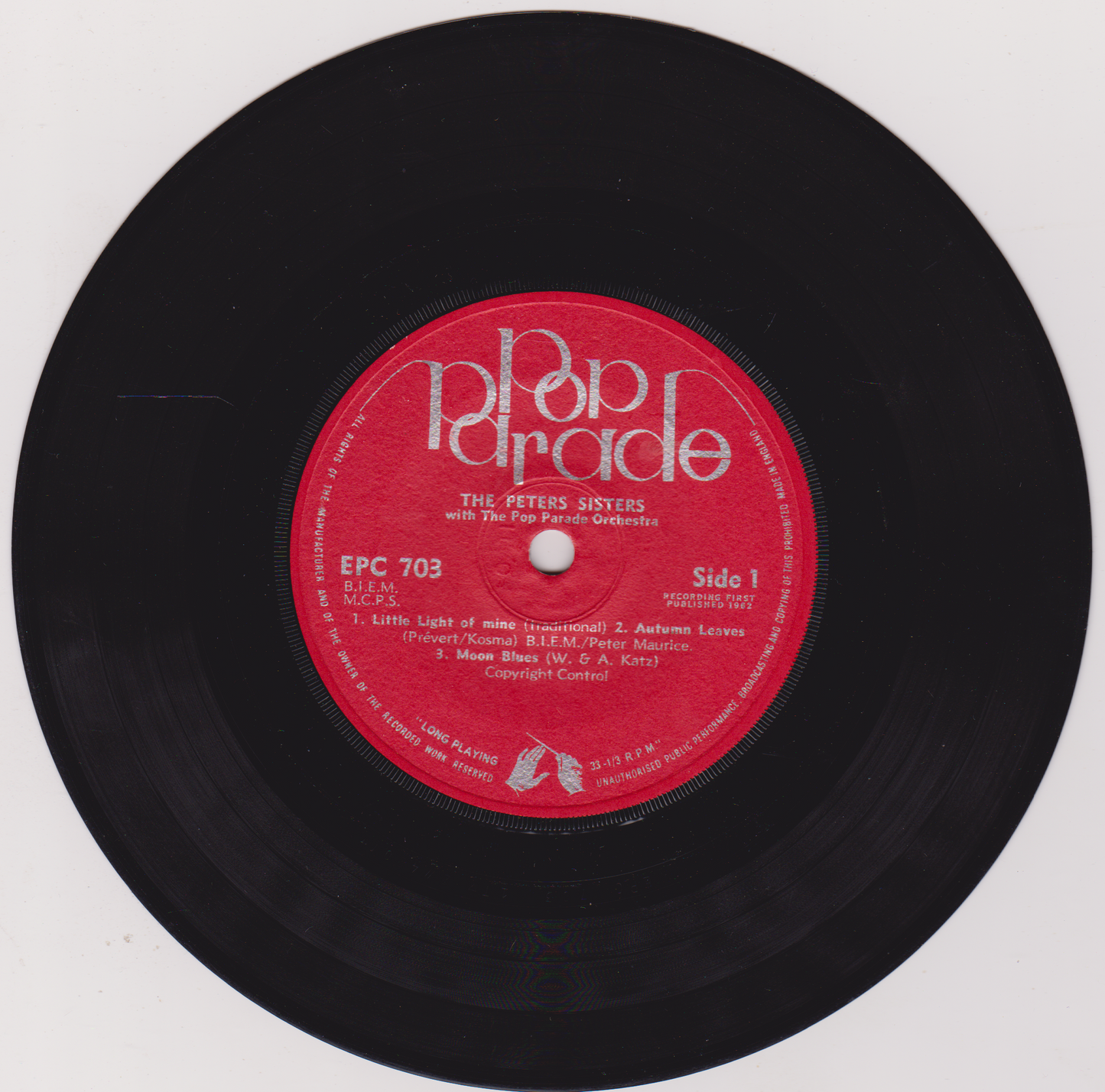 The Peters Sisters With The Pop Parade Orchestra (Pop Parade 1962) 7" vinyl EP VG/VG 33rpm