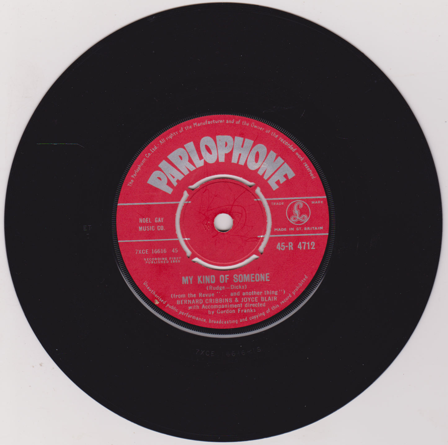 Bernard Cribbins – Folk Song (Parlophone 1960) 7" vinyl single VG/-