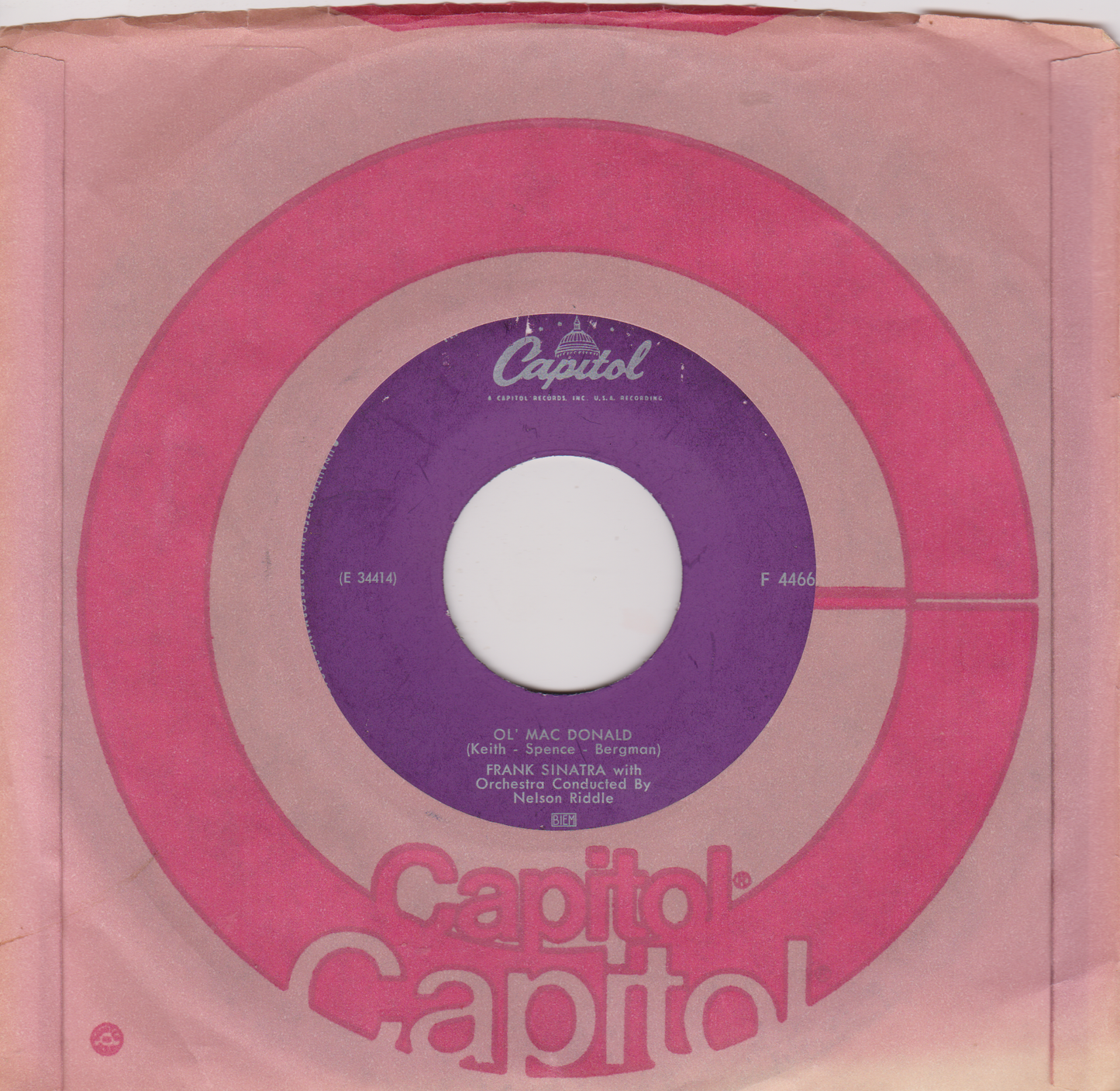 Frank Sinatra – You'll Always Be The One I Love (Capitol 1960) 7" vinyl single G+/- Dutch jukebox