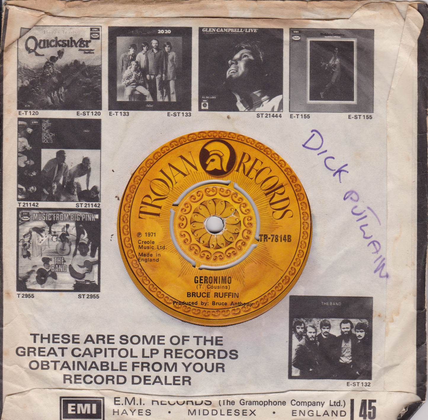 Vintage Trojan Records single
