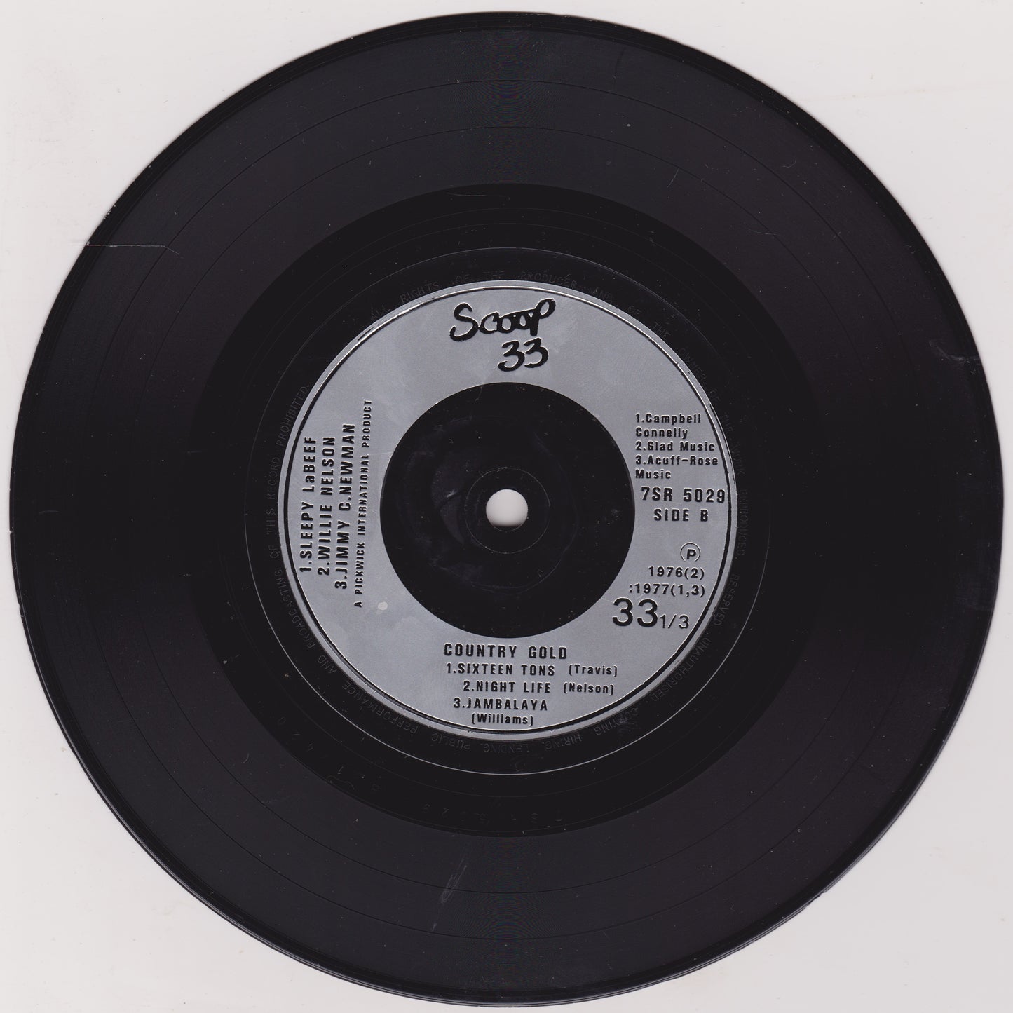 Various – Country Gold (Scoop 1983) 7" vinyl P/S EP VG/G+ 33rpm