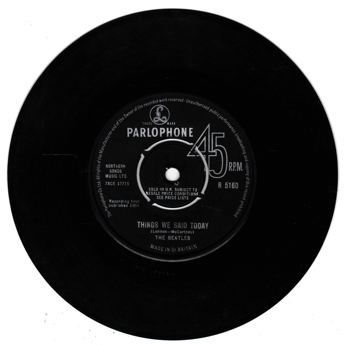 The Beatles – A Hard Day's Night (Parlophone 1964) 7" vinyl single VG/-