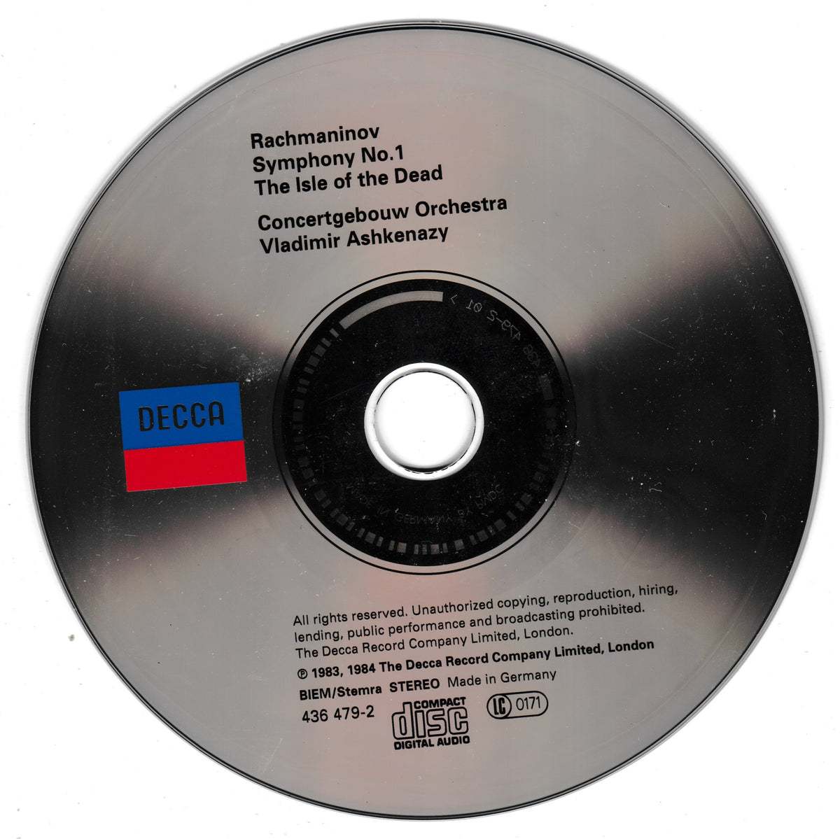Rachmaninov - Symphony No. 1 / The Isle Of The Dead (Decca 1993) CD album
