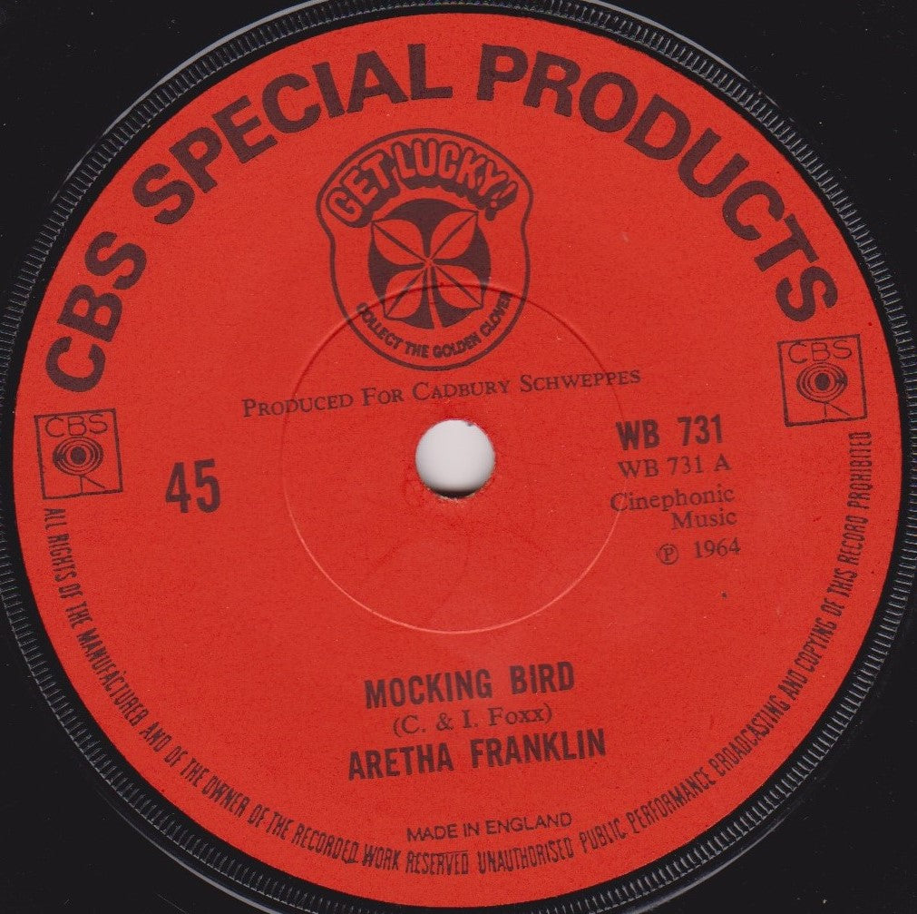 Aretha Franklin / Johnny Mathis – Mocking Bird / Up, Up & Away 7" vinyl single VG/-