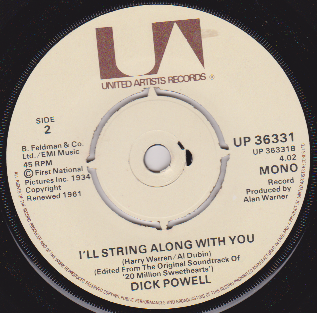 Dooley Wilson - As Time Goes By (UA 1977) 7" vinyl single VG/-