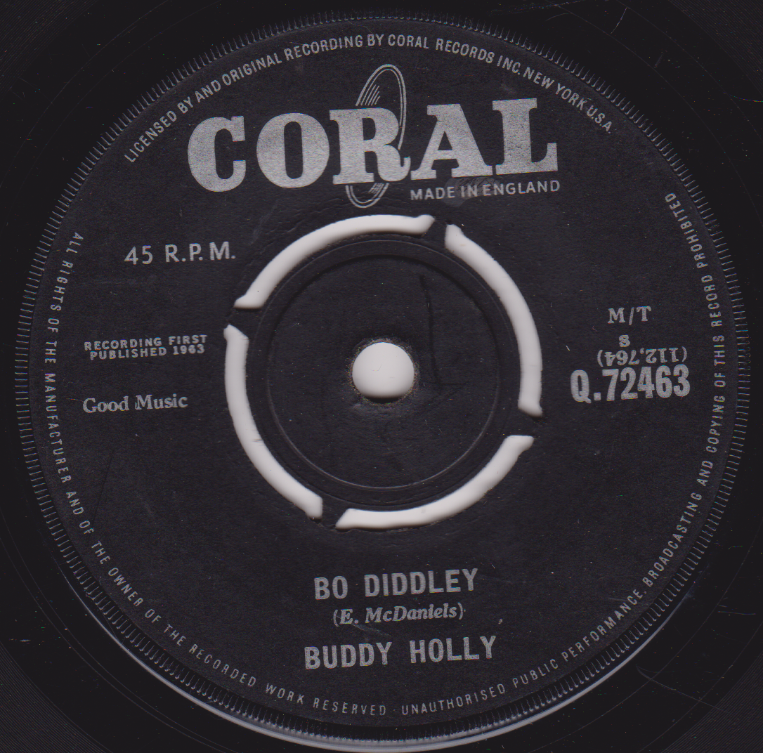 Buddy Holly – Bo Diddley (Coral 1963) 7" vinyl single G+/-