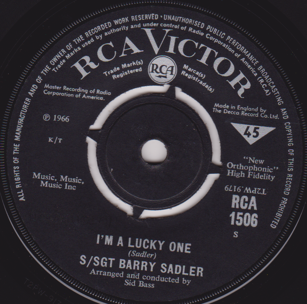 S/Sgt Barry Sadler – The Ballad Of The Green Berets (RCA 1966) 7" vinyl single VG/-