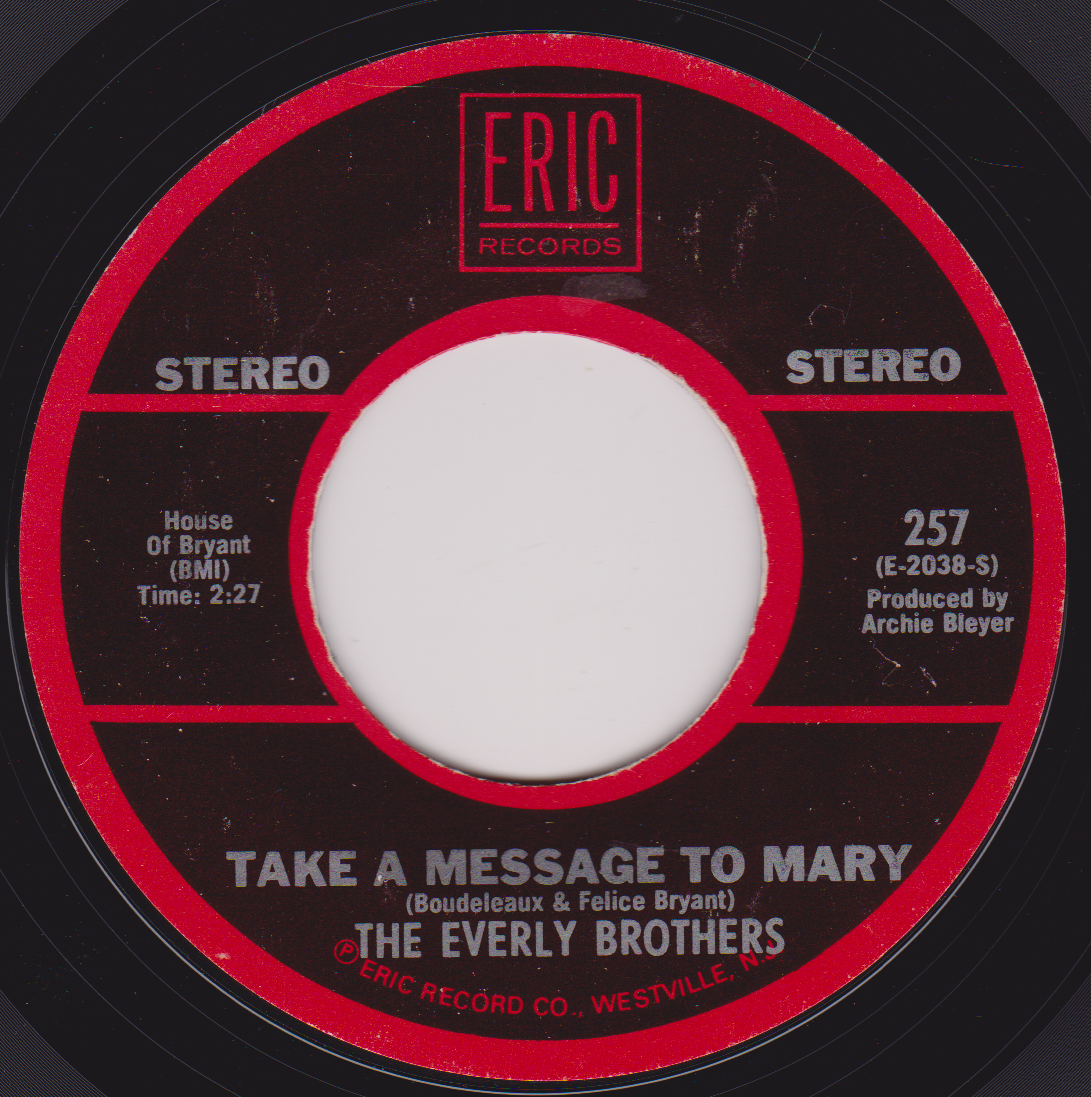 The Everly Brothers - Bye Bye Love (Eric 1983) 7" US vinyl G+/-