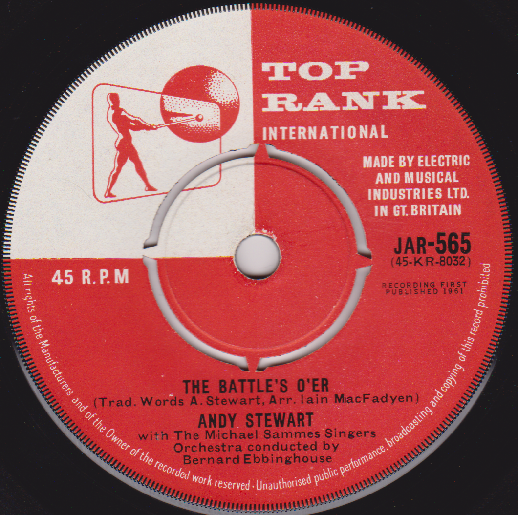 Andy Stewart – The Battle's O'er (Top Rank 1961) 7" vinyl single VG/-