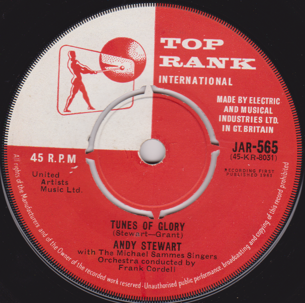 Andy Stewart – The Battle's O'er (Top Rank 1961) 7" vinyl single VG/-