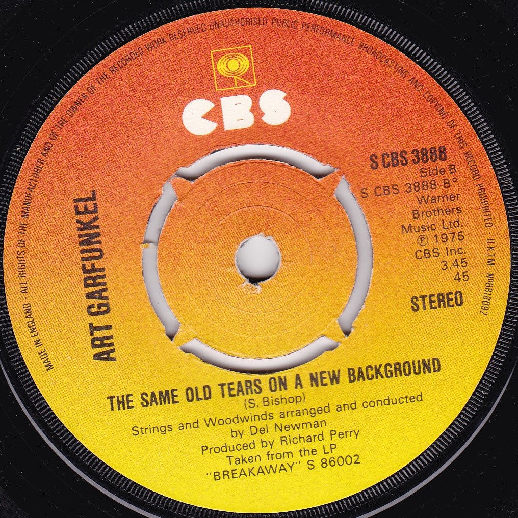 Art Garfunkel – Breakaway (CBS 1976) 7" vinyl single G+/-