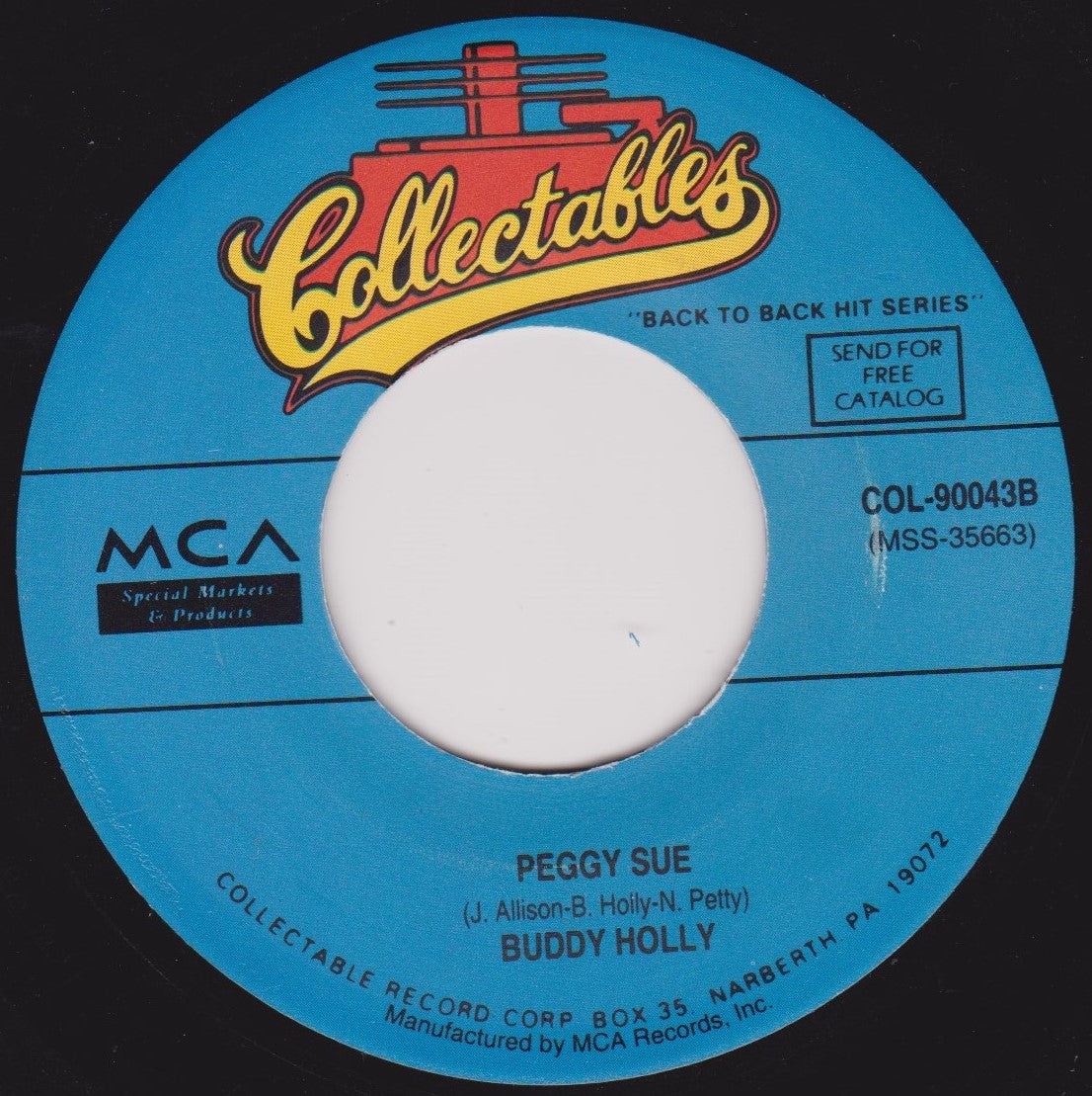 Buddy Holly - Everyday / Peggy Sue 7" US vinyl single VG/VG jukebox centre