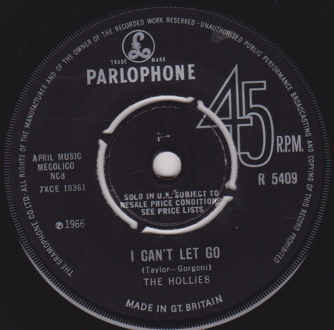 The Hollies – I Can't Let Go (Parlophone 1966) 7" vinyl single VG/-