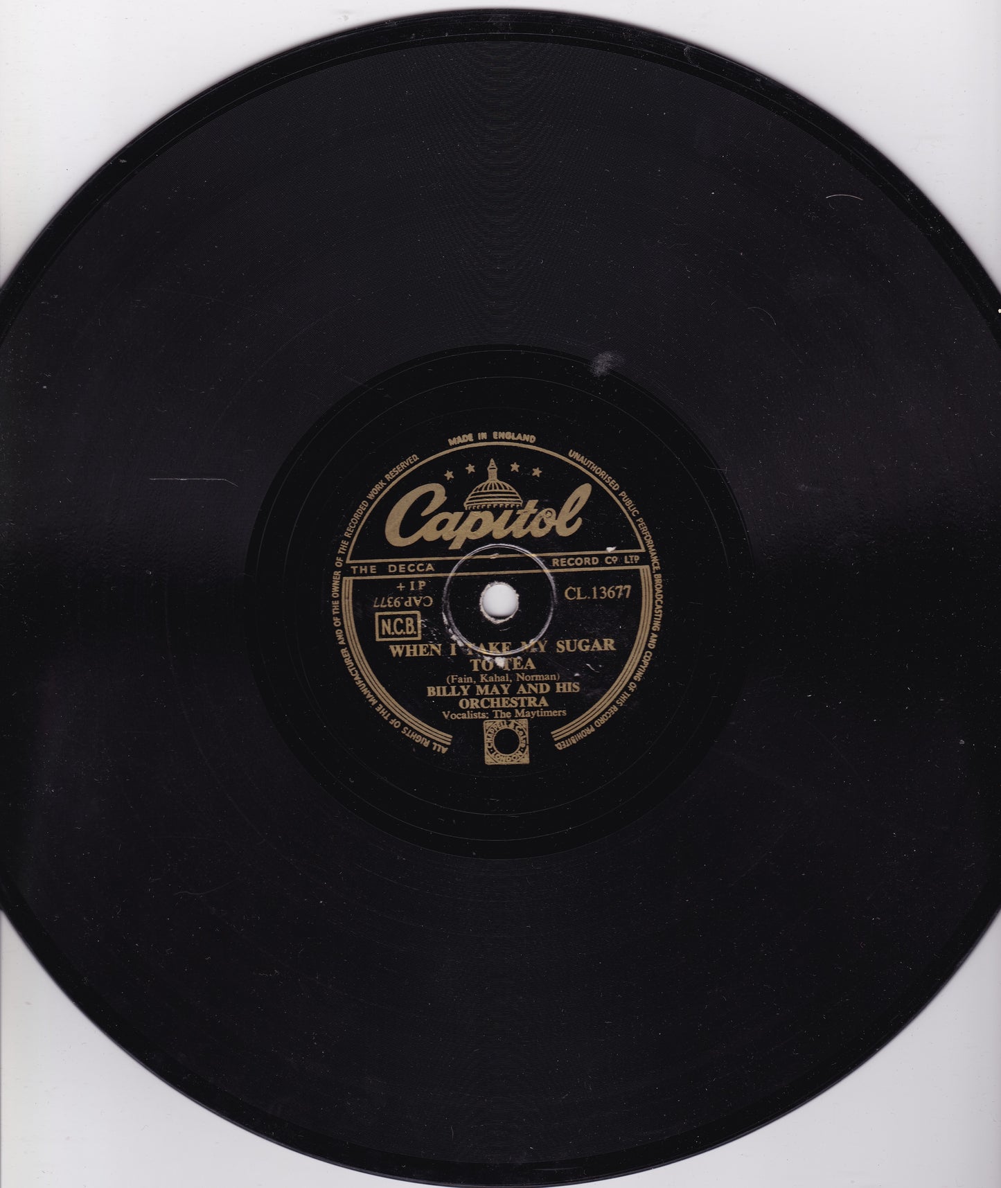 Billy May And His Orchestra – Charmaine (Capitol 1952) 10" shellac VG/-