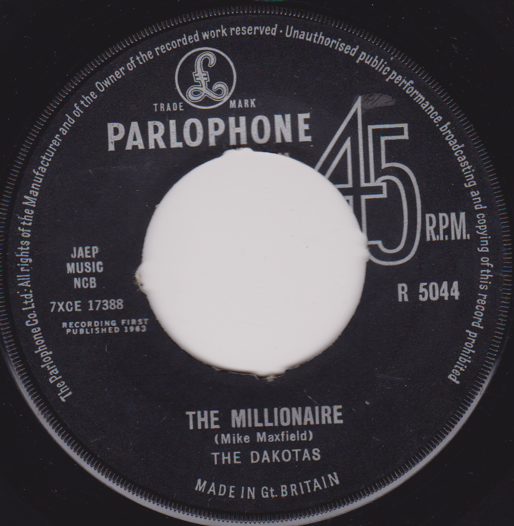 The Dakotas – The Cruel Sea (Parlophone 1963) 7" vinyl single G+/-