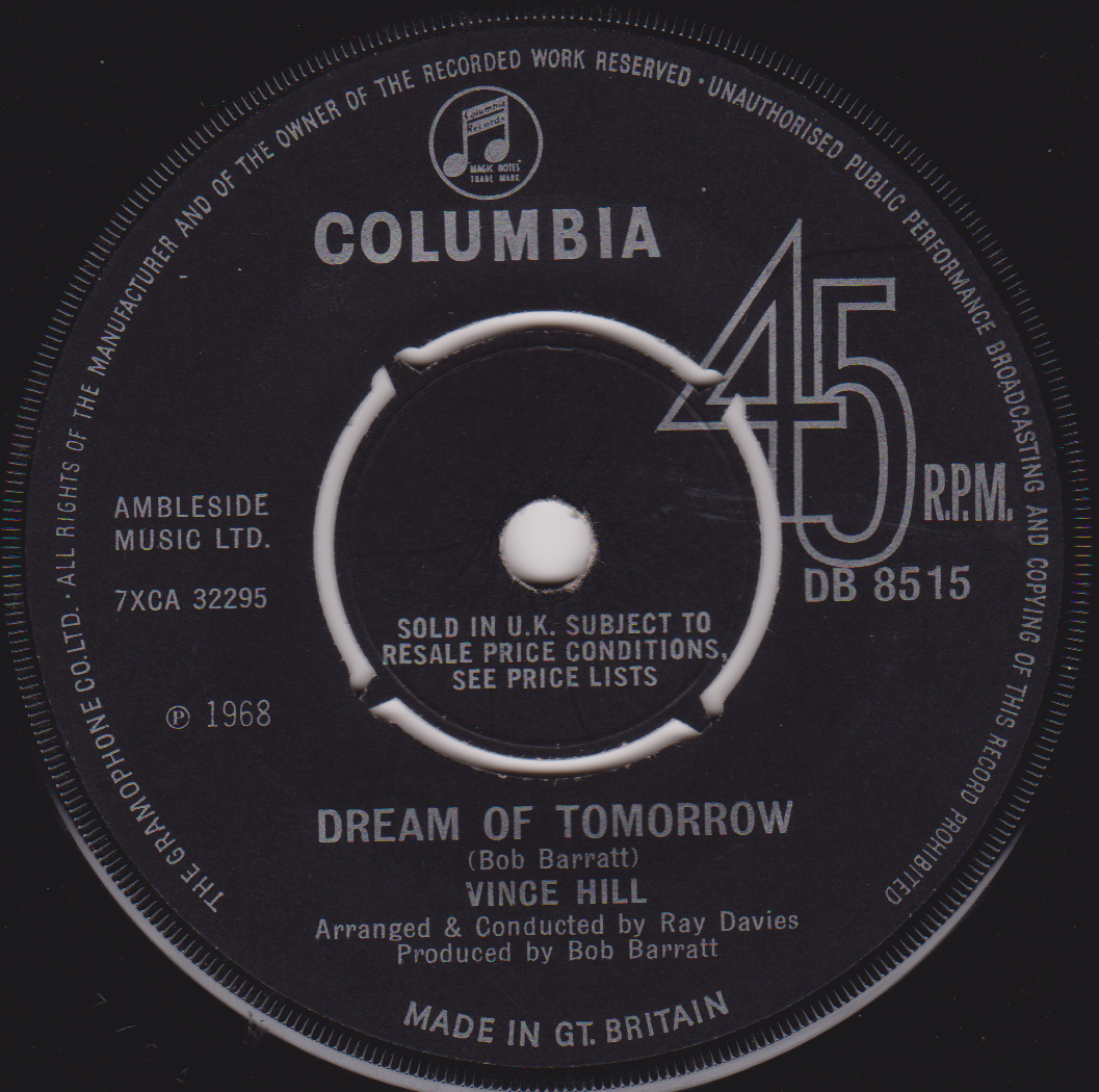 Vince Hill – Doesn't Anybody Know My Name? (Columbia, 1968) 7" vinyl single VG/-