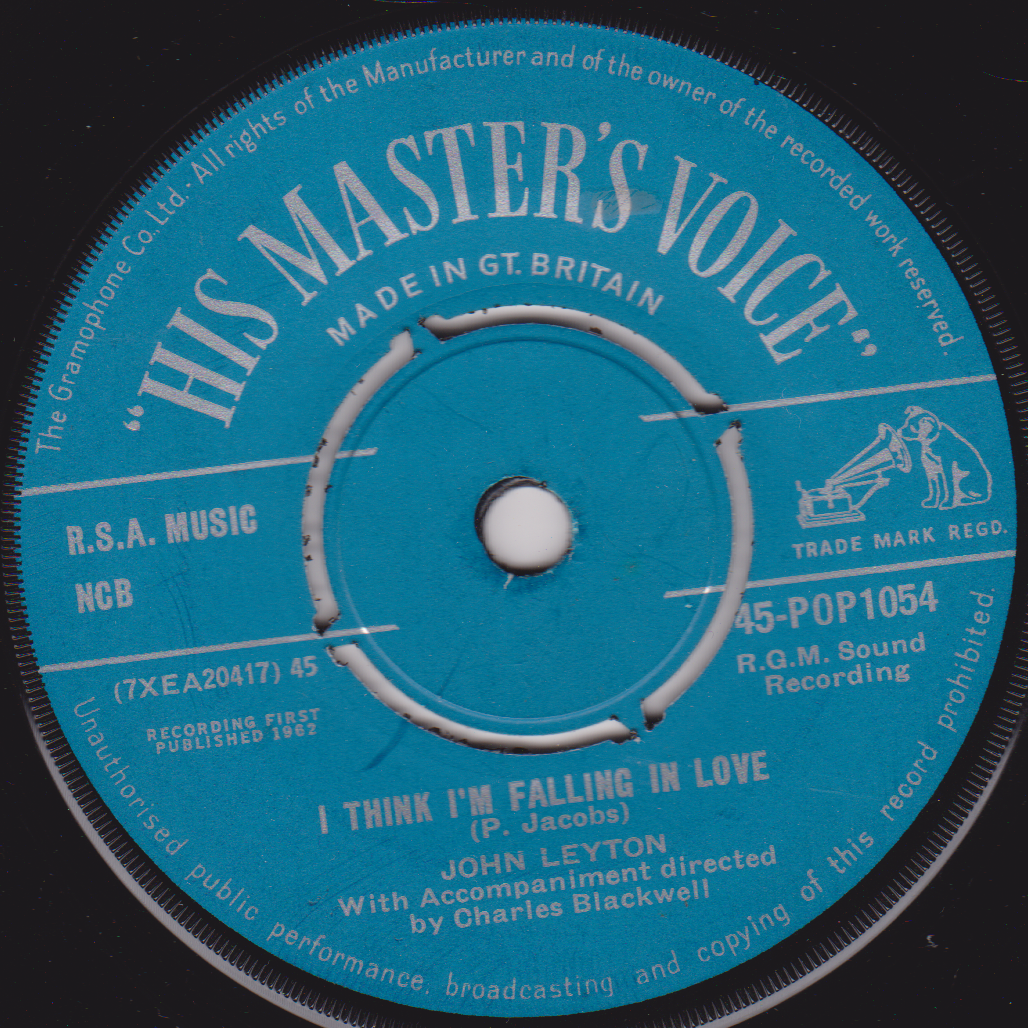 John Leyton - Down The River Nile (HMV 1962) 7" vinyl single VG/-