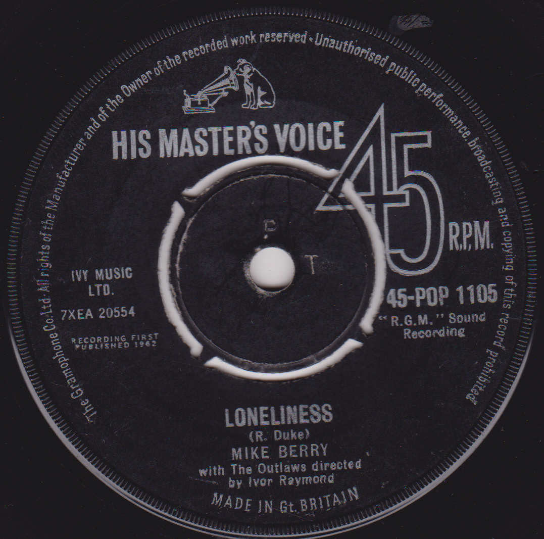 Mike Berry With The Outlaws – Don't You Think It's Time (HMV 1962) 7" vinyl single G+/-