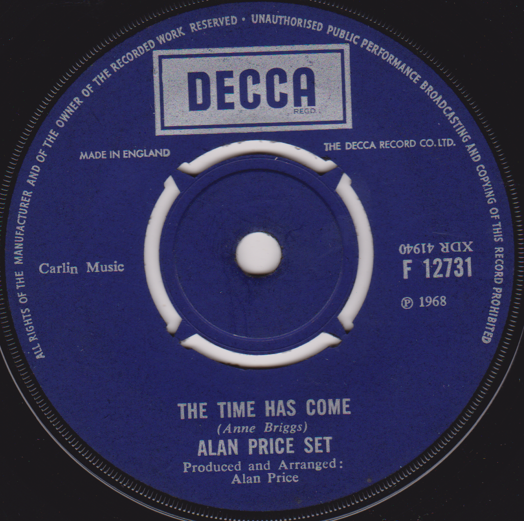 Alan Price Set – Don't Stop The Carnival (Decca 1968) 7" vinyl single G+/-