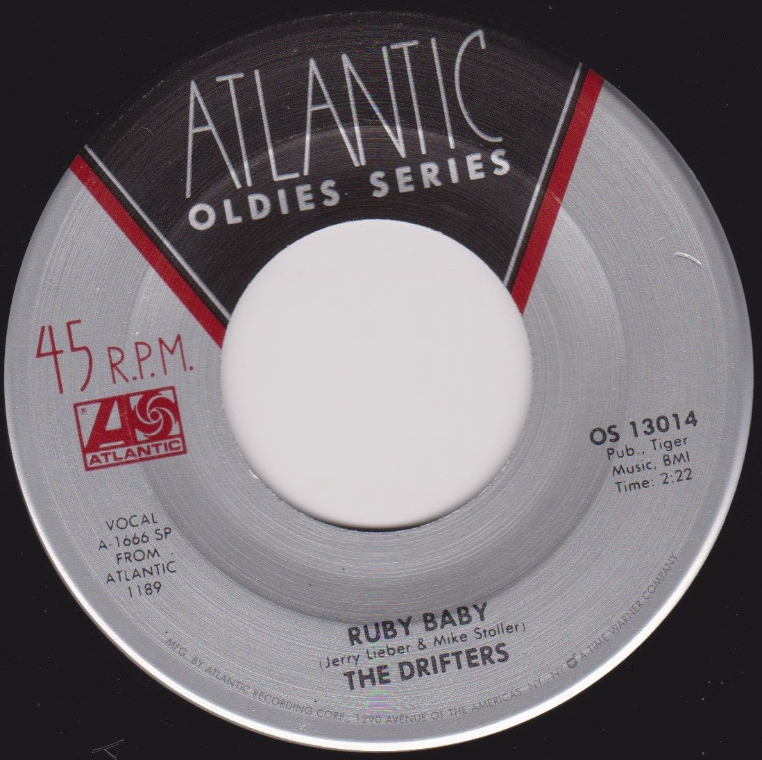 The Drifters - Under The Boardwalk/Ruby Baby (Atlantic) 7" vinyl US single VG/- jukebox centre