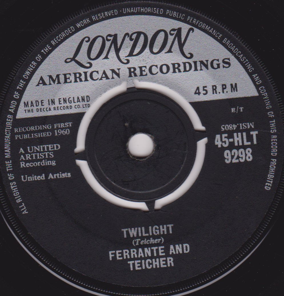 Ferrante And Teicher – Theme From "Exodus" (London 1960) 7" vinyl single VG/-