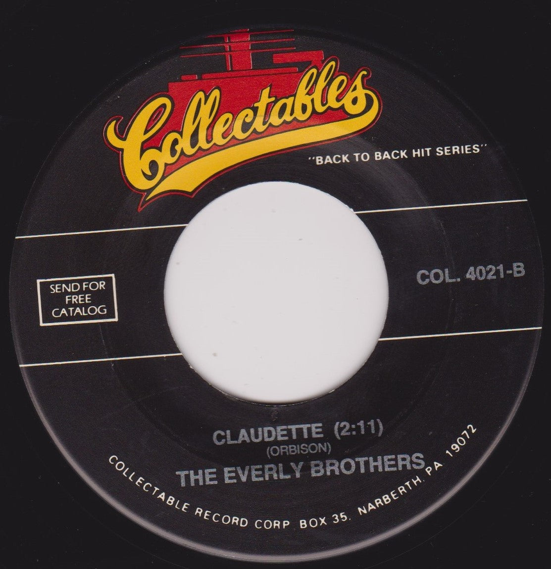 The Everly Brothers - All I Have To Do Is Dream / Claudette 7" US vinyl VG/VG
