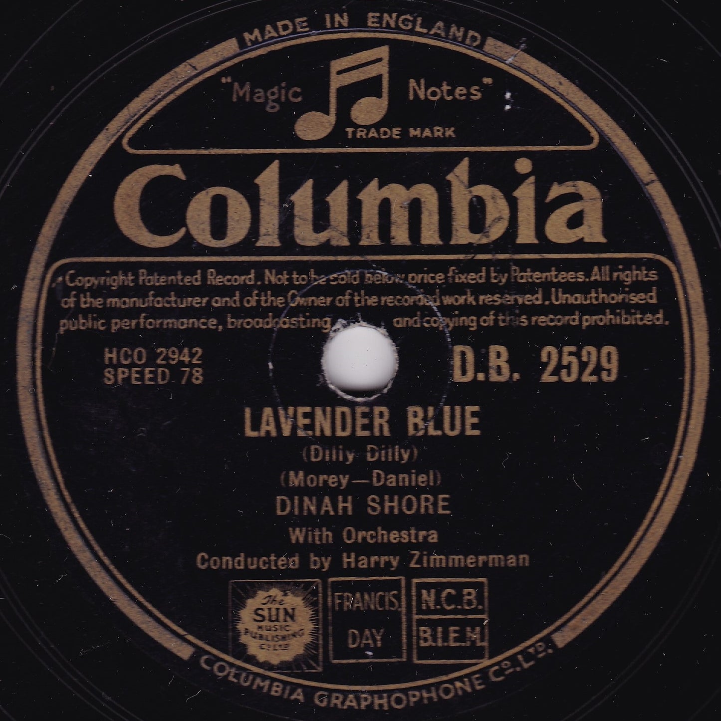 Dinah Shore – Forever And Ever (Columbia) 10" shellac VG/-