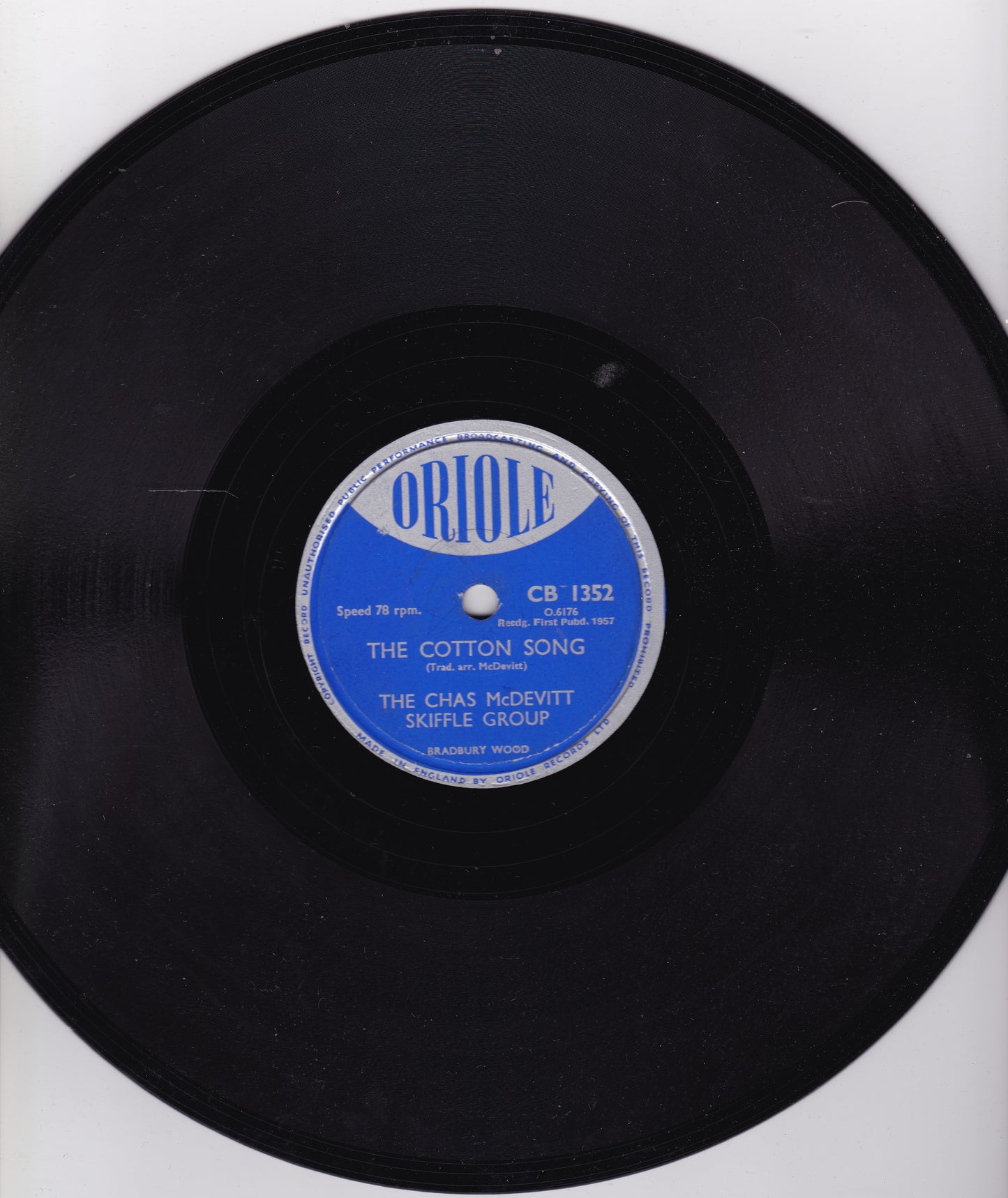 The Chas McDevitt Skiffle Group - Freight Train (Oriole 1957) 10" shellac G+/-