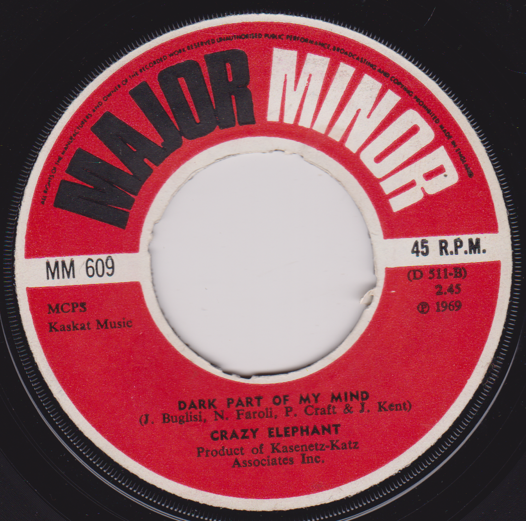 Crazy Elephant – Gimme Gimme Good Lovin' (Major Minor 1969) 7" vinyl single VG/- jukebox