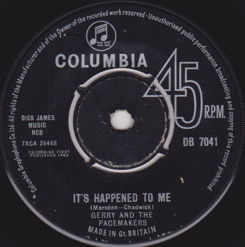 Gerry And The Pacemakers – I Like It (Columbia 1963) 7" vinyl single G+/-