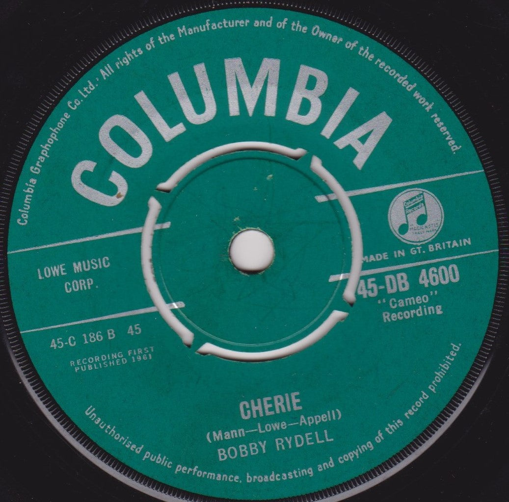 Bobby Rydell – Good Time Baby (Columbia 1961) 7" vinyl single VG/-