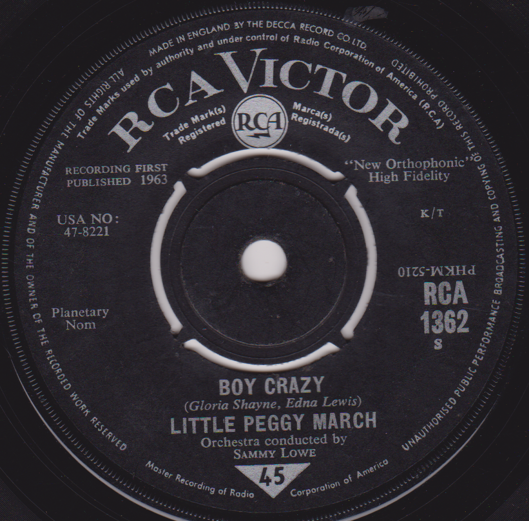 Little Peggy March – Hello Heartache, Goodbye Love (RCA 1963) 7" vinyl single G/-