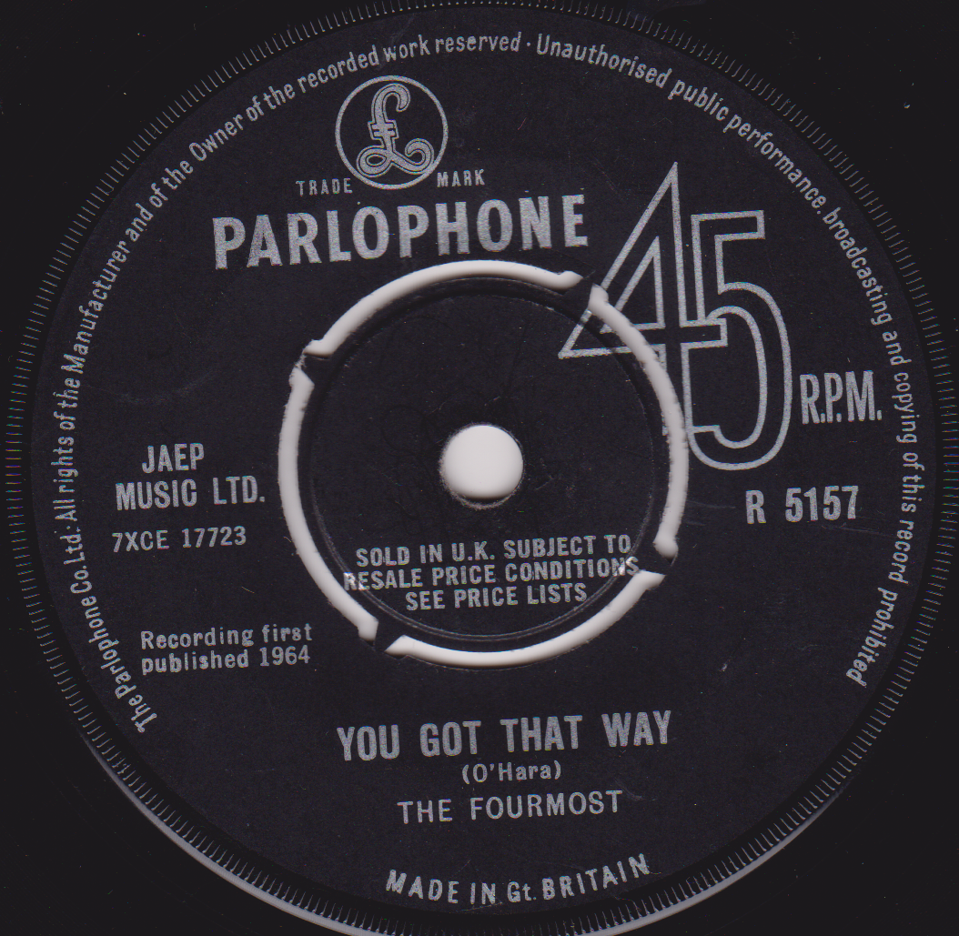 The Fourmost – How Can I Tell Her (Parlophone 1964) 7" vinyl single G+/-