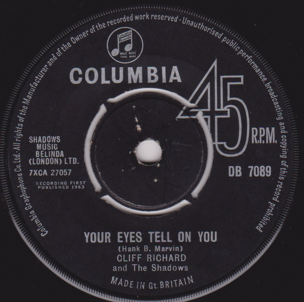 Cliff Richard And The Shadows – It's All In The Game (Columbia 1963) 7" vinyl single VG/-