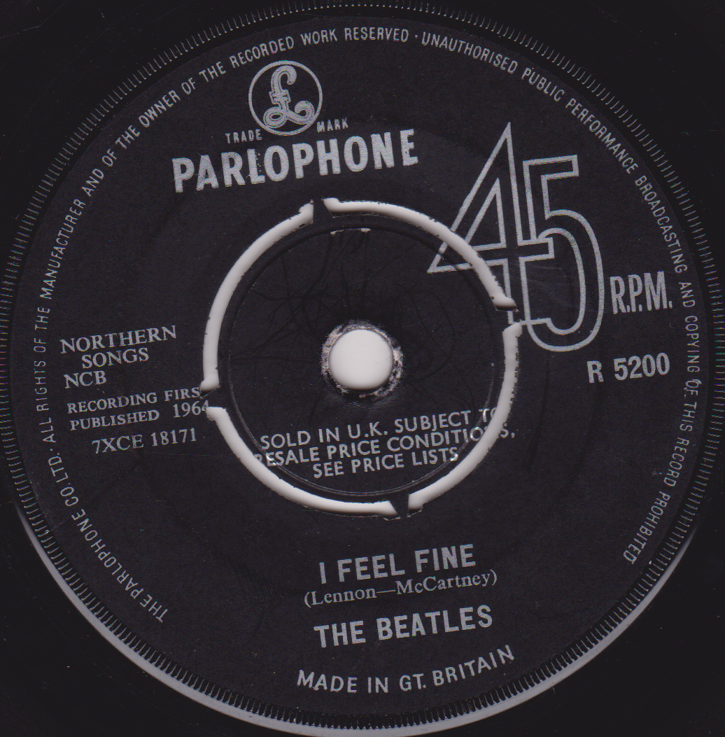 The Beatles – I Feel Fine (Parlophone 1964) 7" vinyl single VG/-