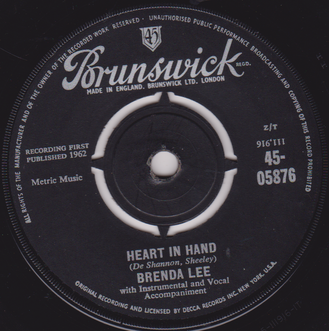 Brenda Lee – It Started All Over Again (Brunswick 1962) 7" vinyl single G+/-
