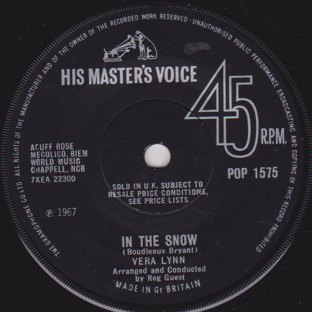 Vera Lynn – It Hurts To Say Goodbye (HMV 1967) 7" vinyl single VG/-