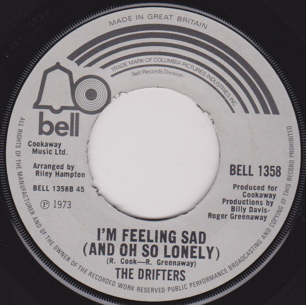 The Drifters – Kissin' In The Back Row Of The Movies (Bell 1974) 7" vinyl single G+/- jukebox