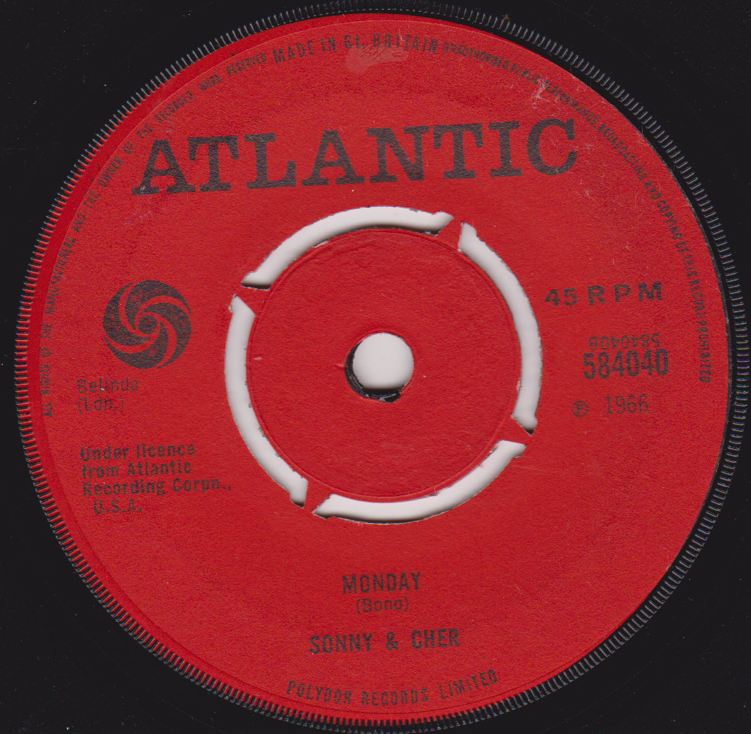 Sonny & Cher – Little Man (Atlantic 1966) 7” vinyl single VG/-