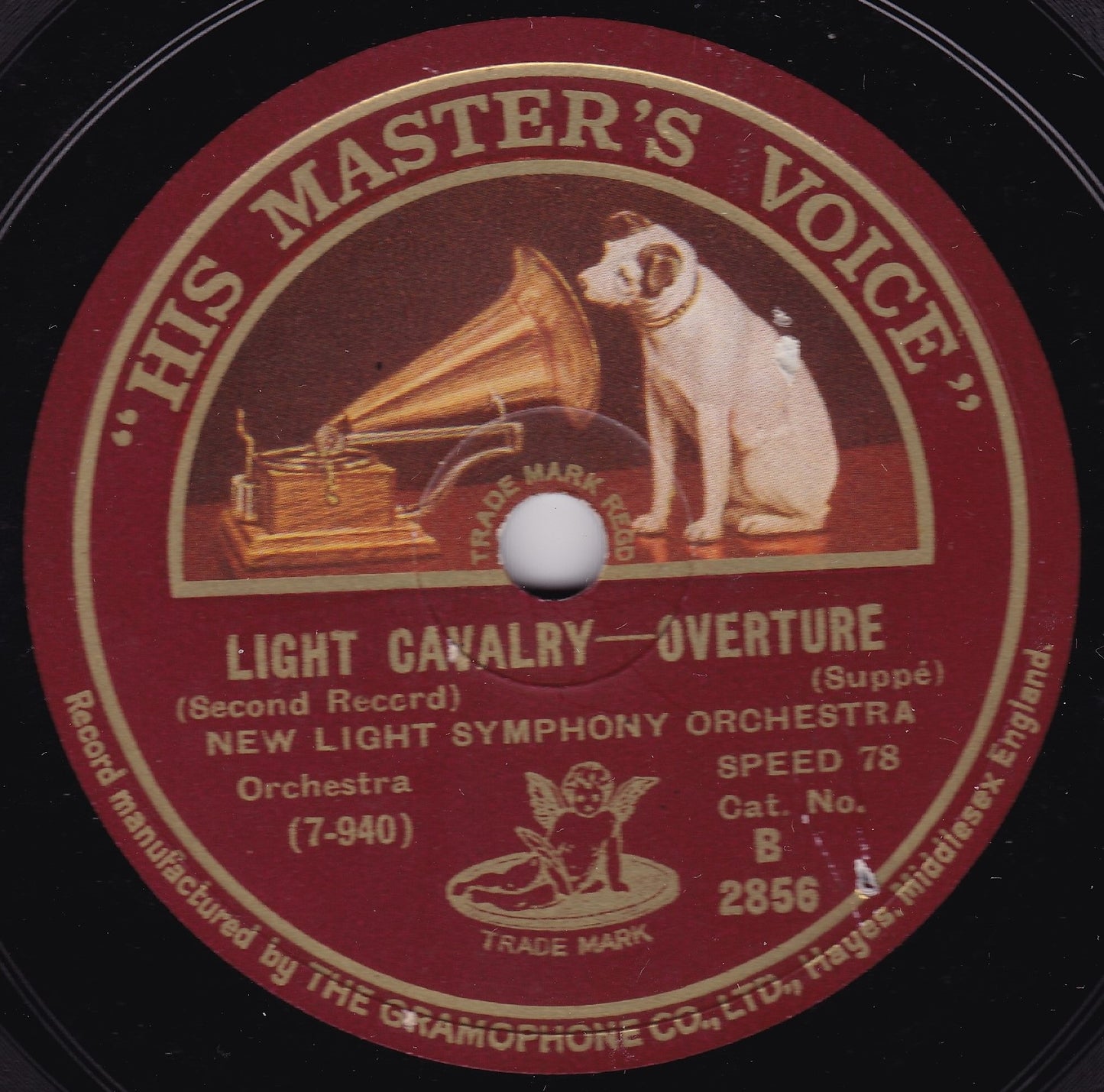 New Light Symphony Orchestra – Light Cavalry - Overture 10" shellac VG/-