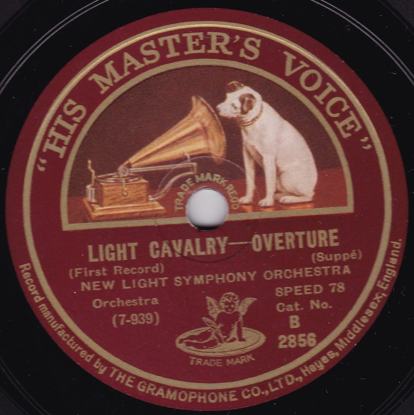 New Light Symphony Orchestra – Light Cavalry - Overture 10" shellac VG/-