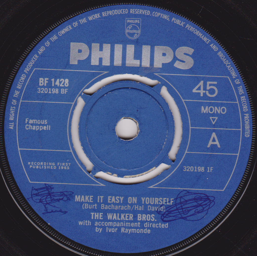 The Walker Brothers – Make It Easy On Yourself (Philips 1965) 7" vinyl single G+/-