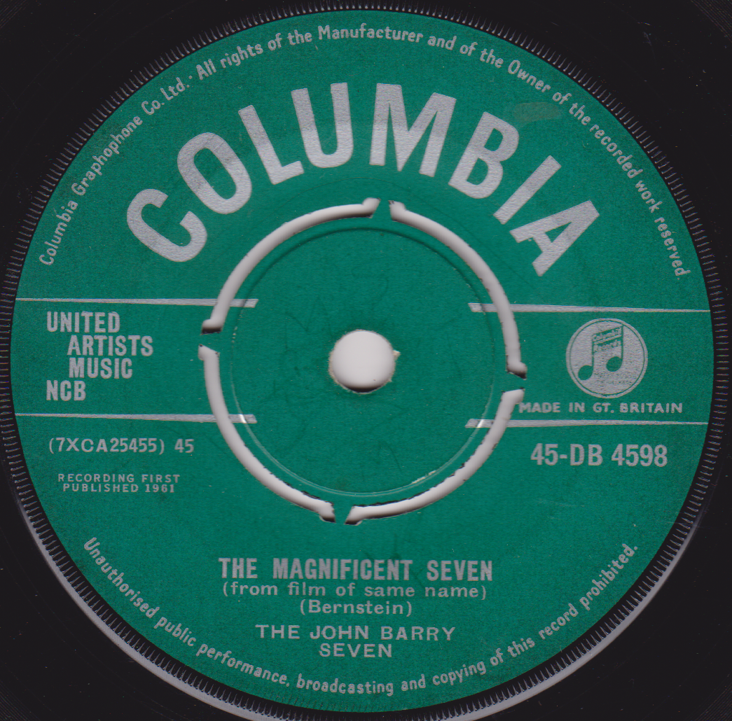 The John Barry Seven - The Magnificent Seven (Columbia 1961) 7" vinyl single G+/-