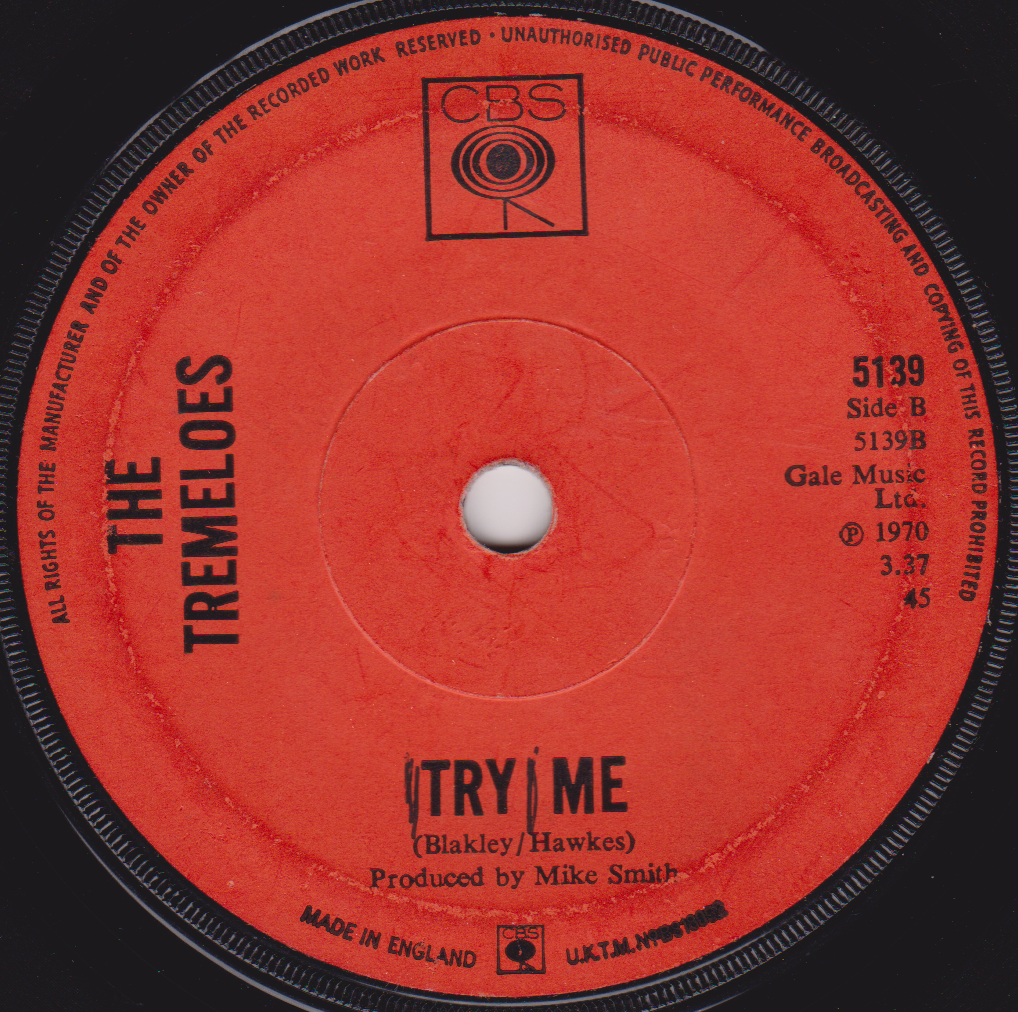 The Tremeloes - Me And My Life (CBS 1970) 7" vinyl single G+/-