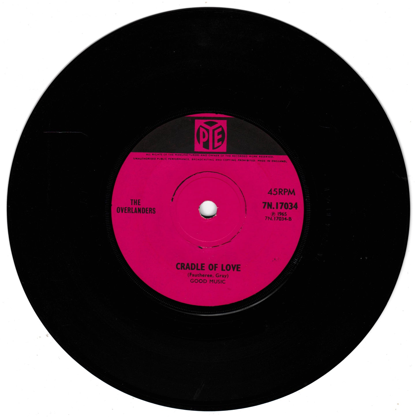 The Overlanders – Michelle (Pye 1965) 7" vinyl single VG/-