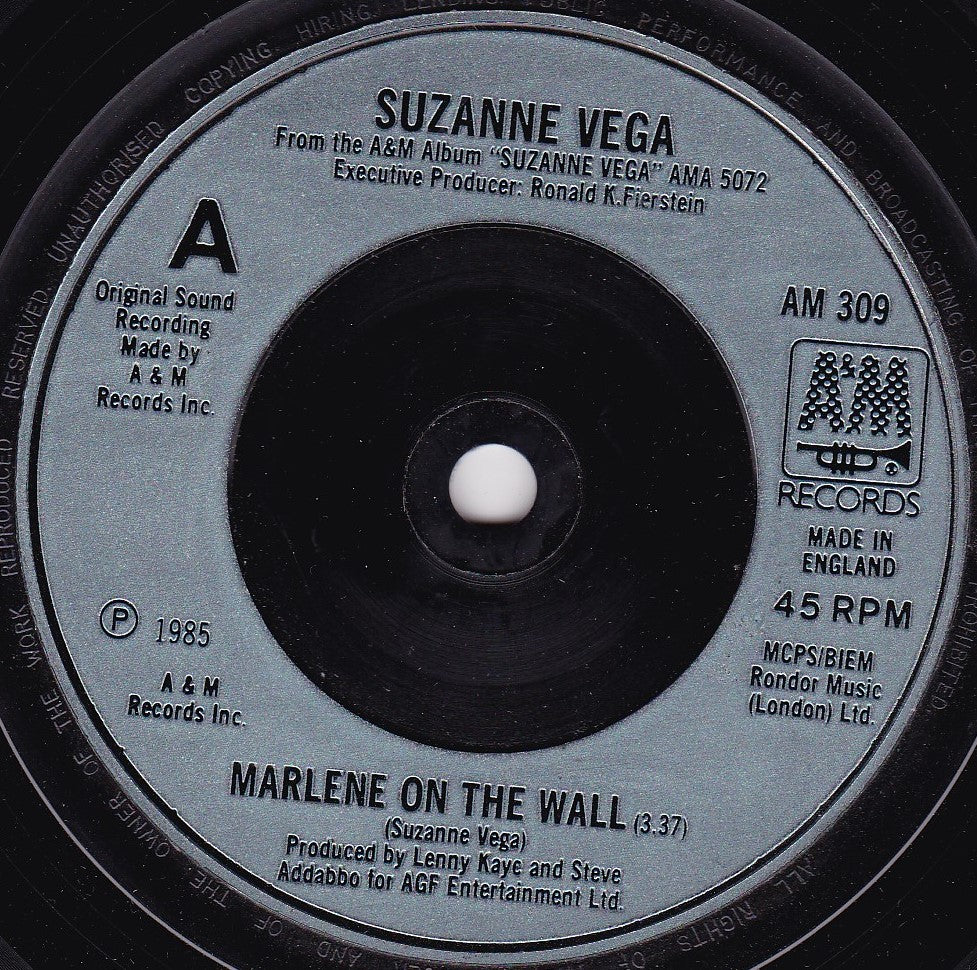 Suzanne Vega – Marlene On The Wall (A&M 1986) 7" vinyl single G+/-