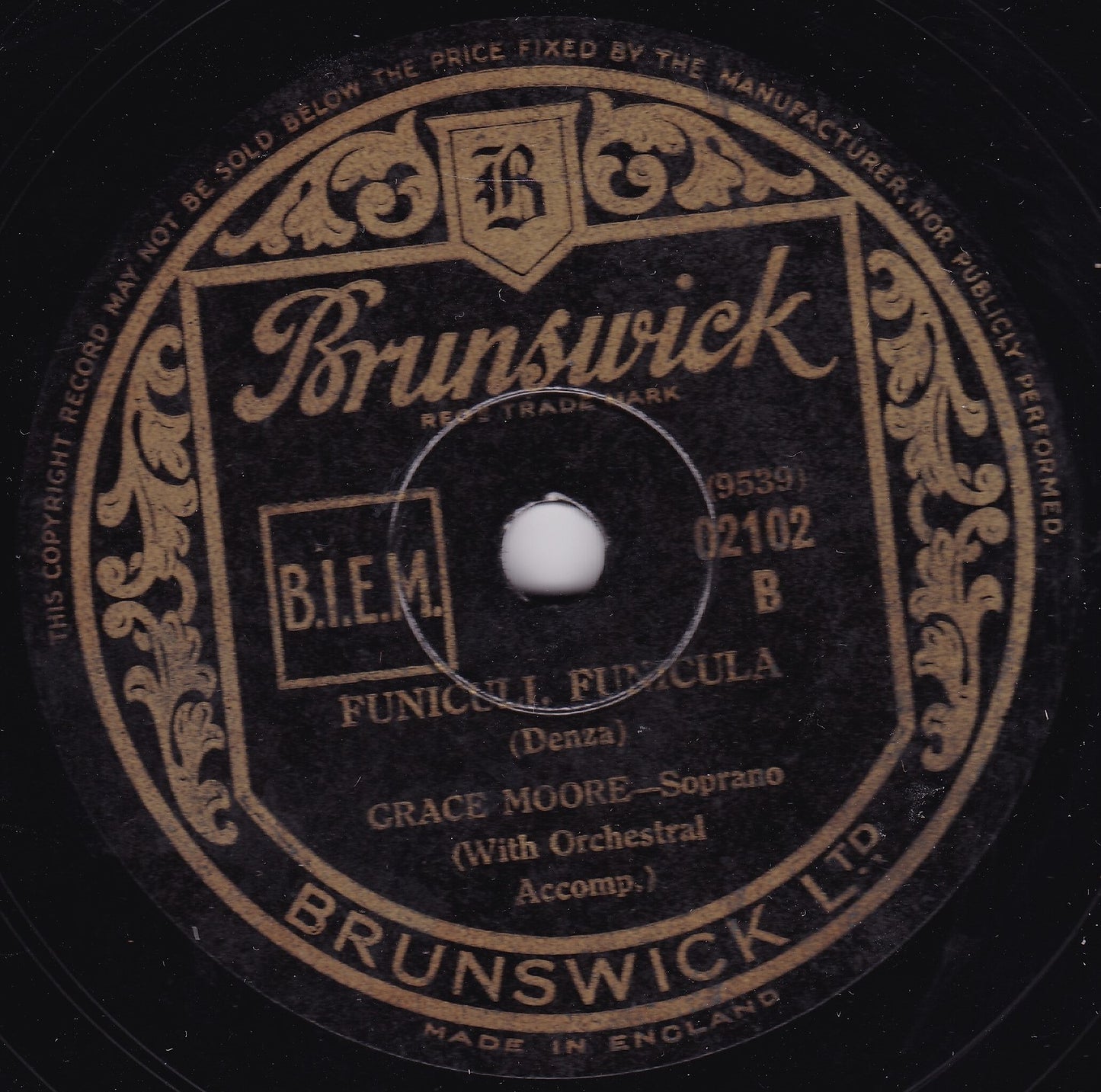 Grace Moore – Musetta's Waltz Song (Brunswick 1936) 10" shellac VG/-