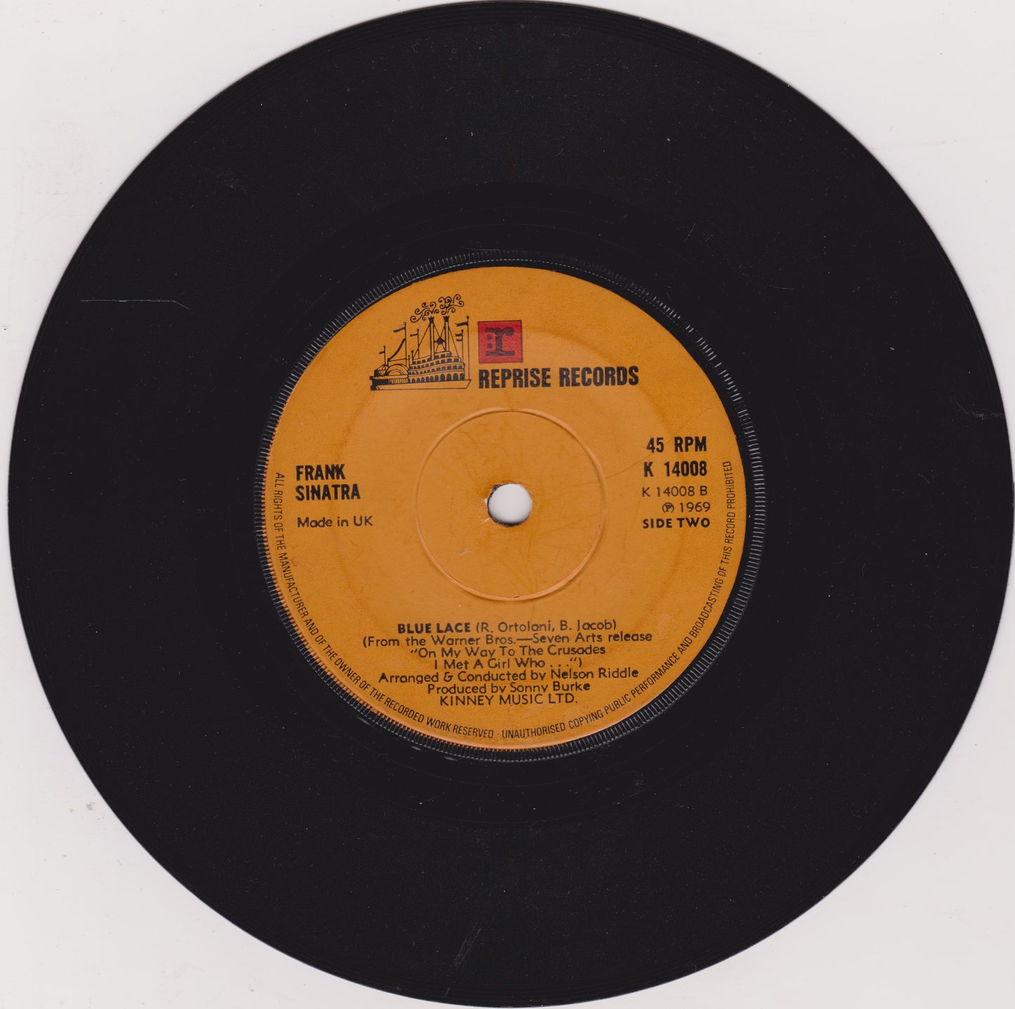 Frank Sinatra – My Way (Reprise) 7” vinyl single VG/-